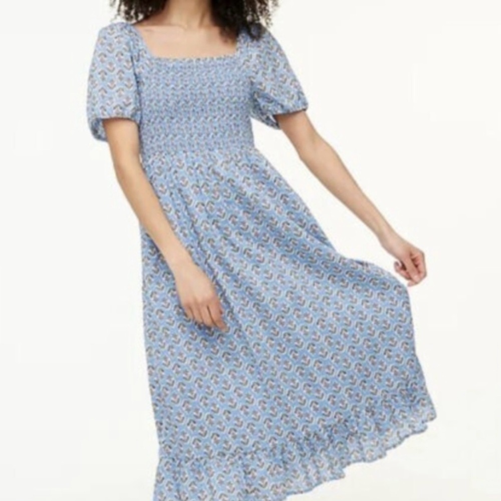 J Crew smocked  Women's Dress